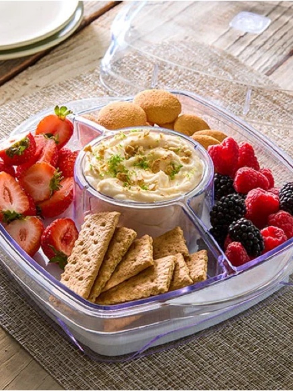 Pampered Chef Cool and Serve Square Tray Small
